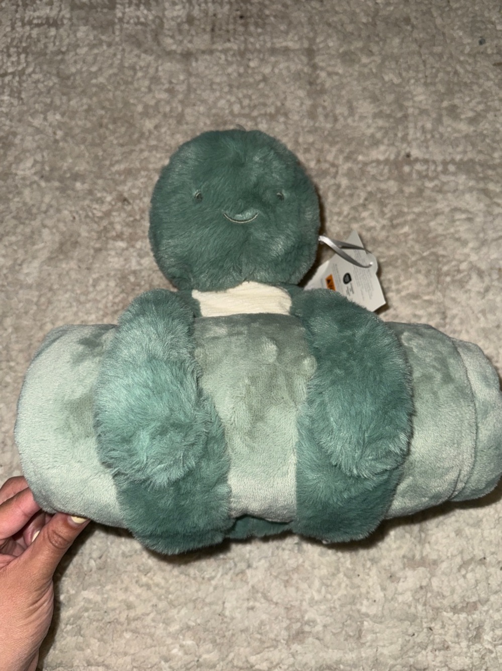 NWT Plush Green Turtle Baby Blanket